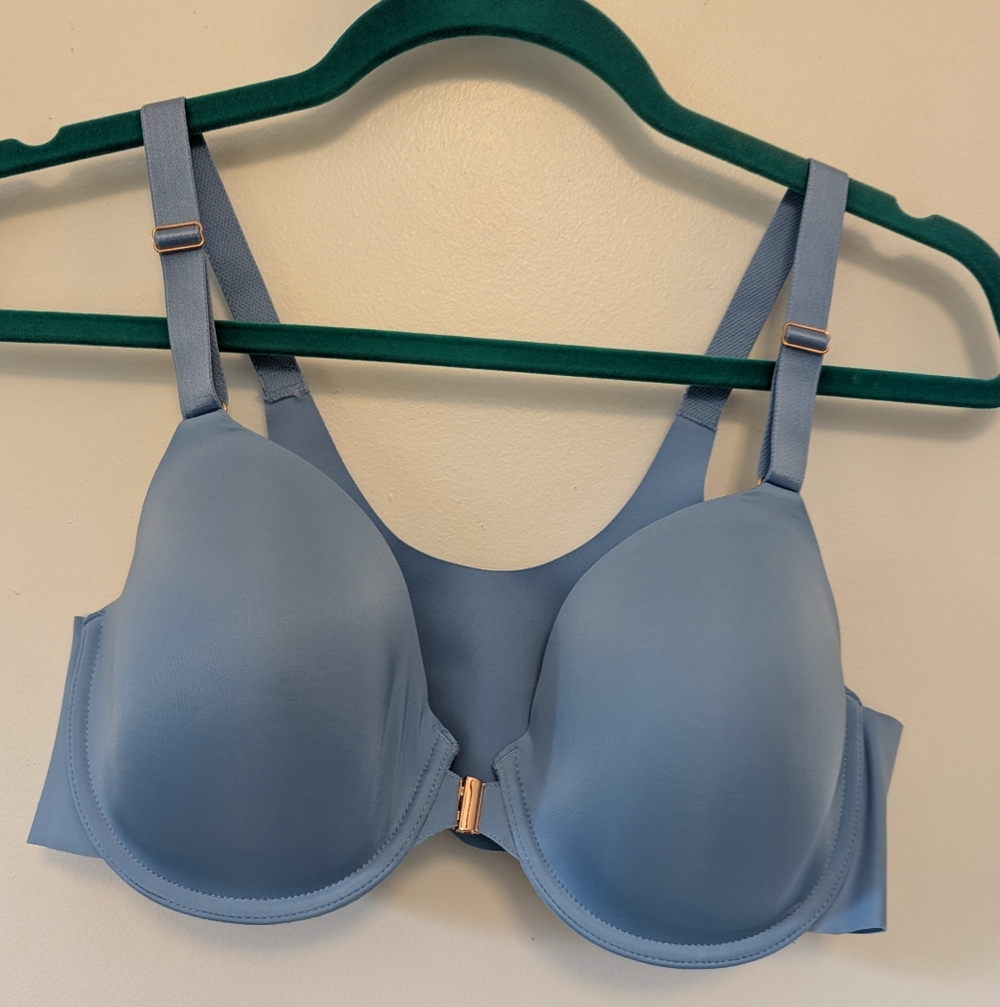 Soma Vanishing Back Front Closure Bra 38C  Blue
